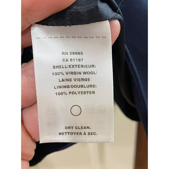 Pendleton Seasonless Navy Blue Virgin Wool Blazer Jacket Womens Size 16 - Picture 4 of 10